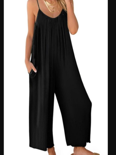 Sleeveless black romper with - sleeveless,